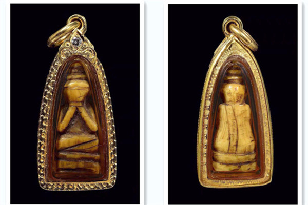 龙婆Boon的2470年牙雕必打（掩面佛）